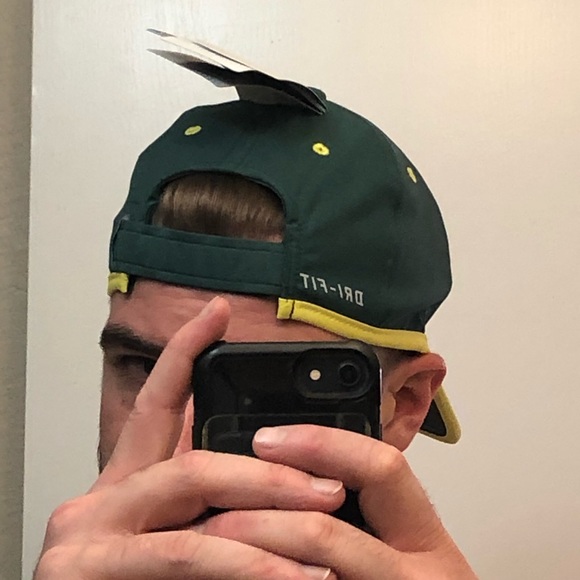 Nike Oregon Ducks Legacy9I Dri Fit Green adjustable Golf Coaches Hat Cap - Picture 10 of 10